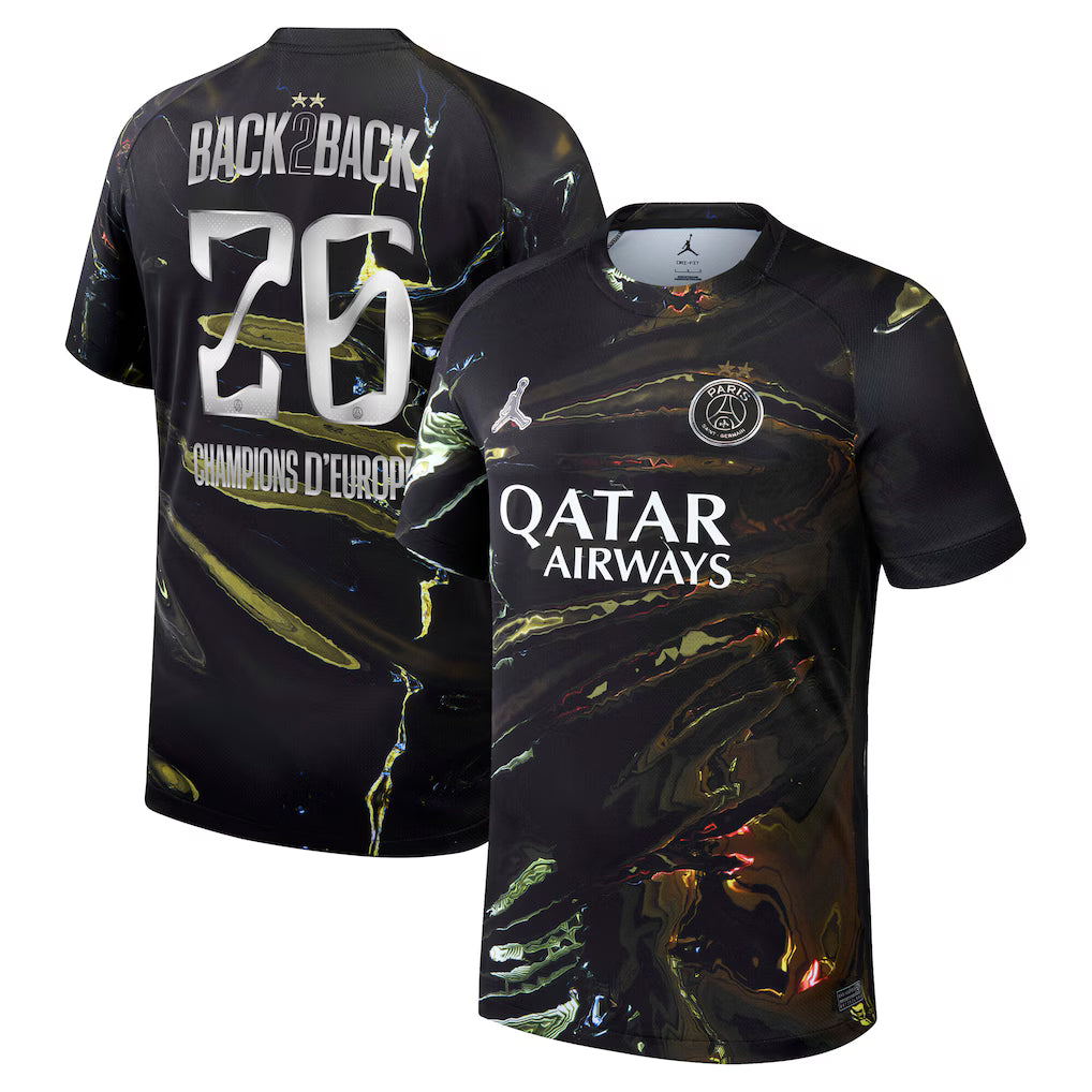 Maillot PSG Jordan Night Edition Stadium 25/26 - Flocage Champions of Europe - 26